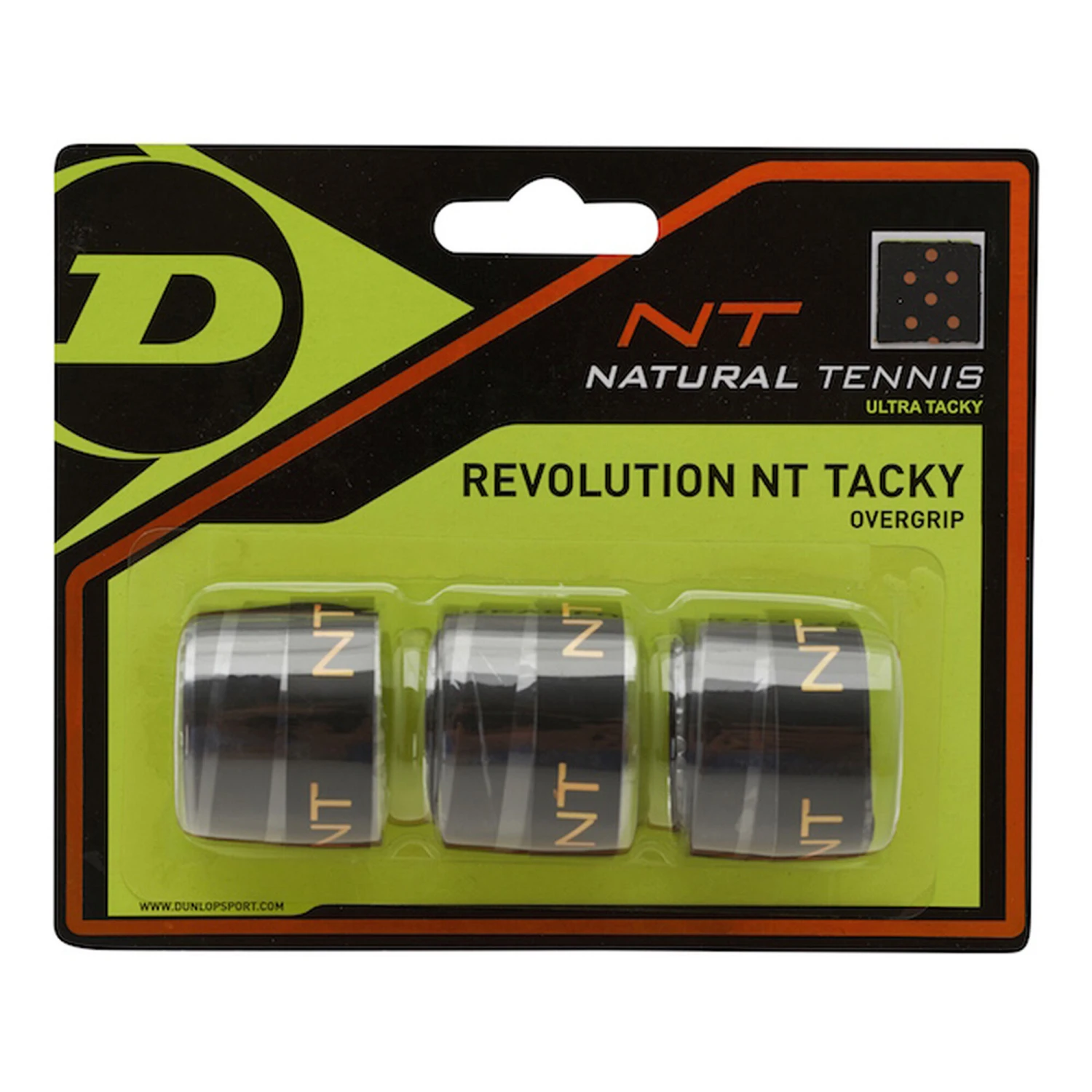 Dunlop Revolution NT Tacky 3er Pack - Schwarz 3 Dunlop Revolution NT Tacky 3er Pack - Schwarz