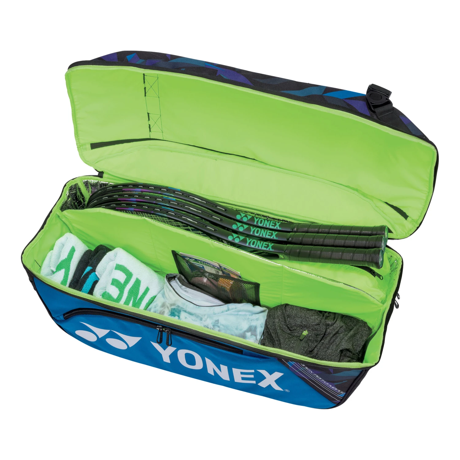 YONEX Pro Wide Open Racquet Bag Schlägertasche - Blau, Schwarz 4 YONEX Pro Wide Open Racquet Bag Schlägertasche - Blau, Schwarz – Bild 2