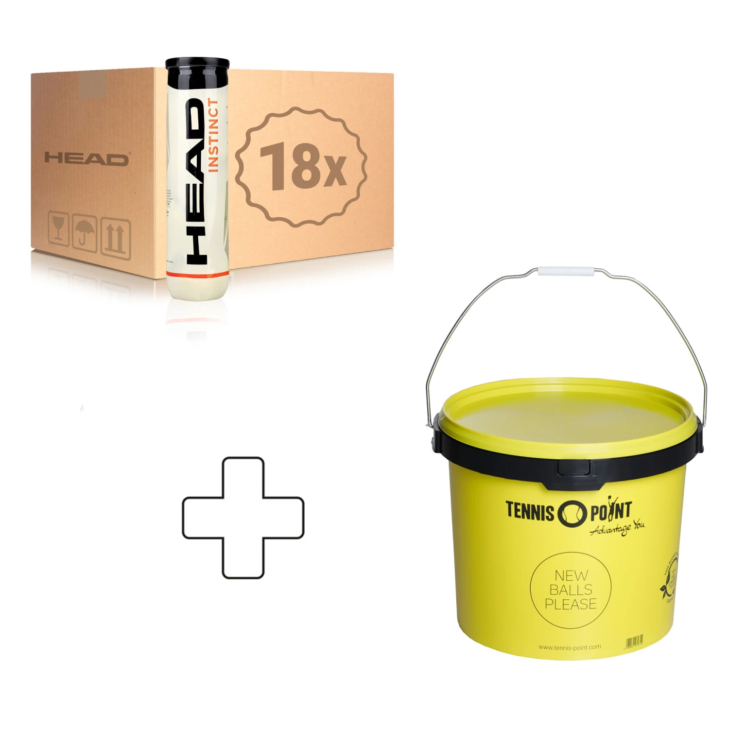 Head Instinct 18x 4er Dose Plus Balleimer, Rund 3 Head Instinct 18x 4er Dose Plus Balleimer, Rund