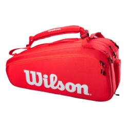 Wilson Super Tour Schlägertasche 15er - Rot, Weiß