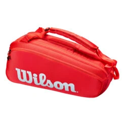Wilson Super Tour Schlägertasche 6er - Rot, Weiß -Sportarten Tennis 0220700000 000