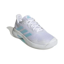 ADIDAS CourtJam Control Teppichschuh Damen - Weiß, Türkis -Sportarten Tennis 05588000 000
